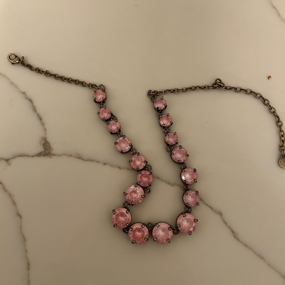 Baublebar pink rhinestone necklace